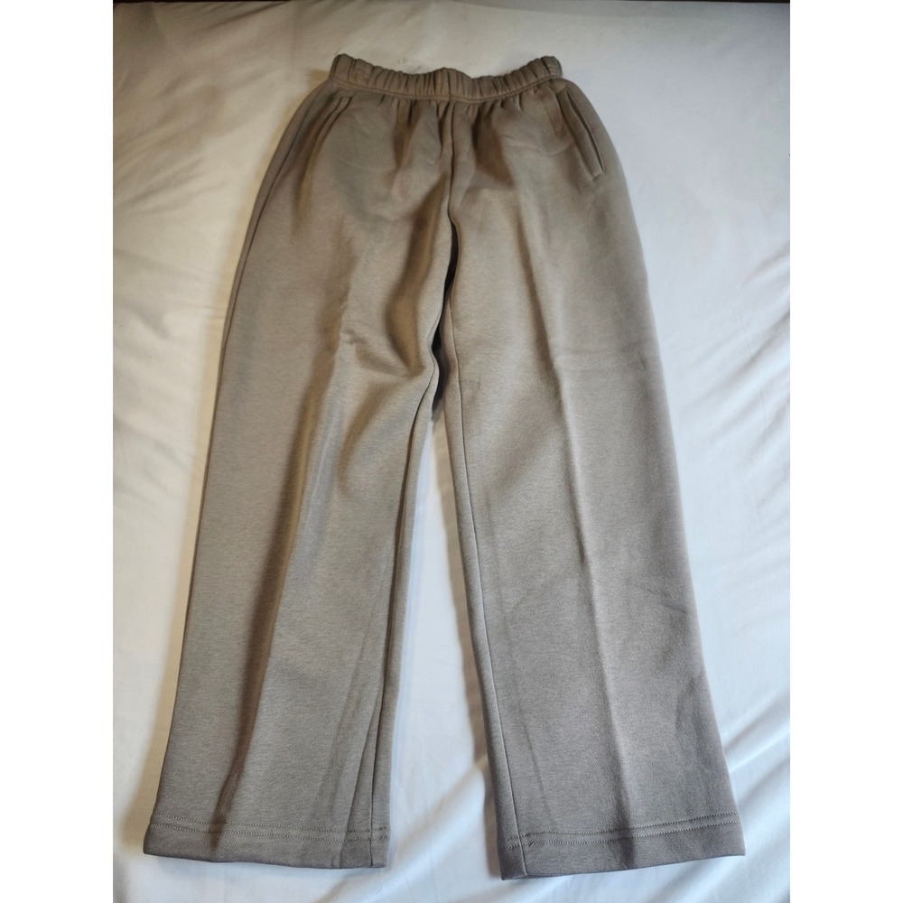 Hasting & Smith Womens Petite Small Taupe Fleece Lined Sweatpants Elastic Waist
